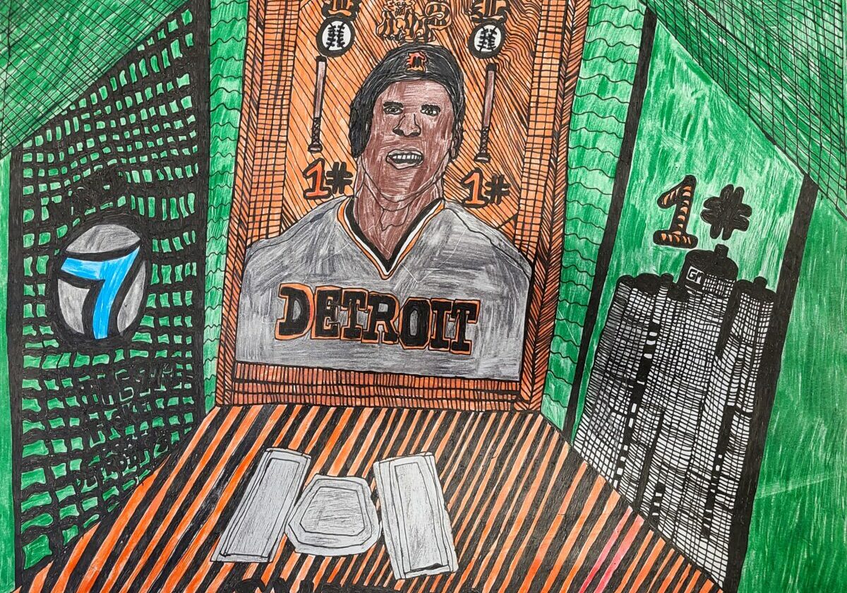 APS_Lou Whitaker Detroit Tigers_2021_Colored pencil and marker on paper, 14 x 17 APS_Lou Whitaker Detroit Tigers_2021_Colored pencil and marker on paper, 14 x 17