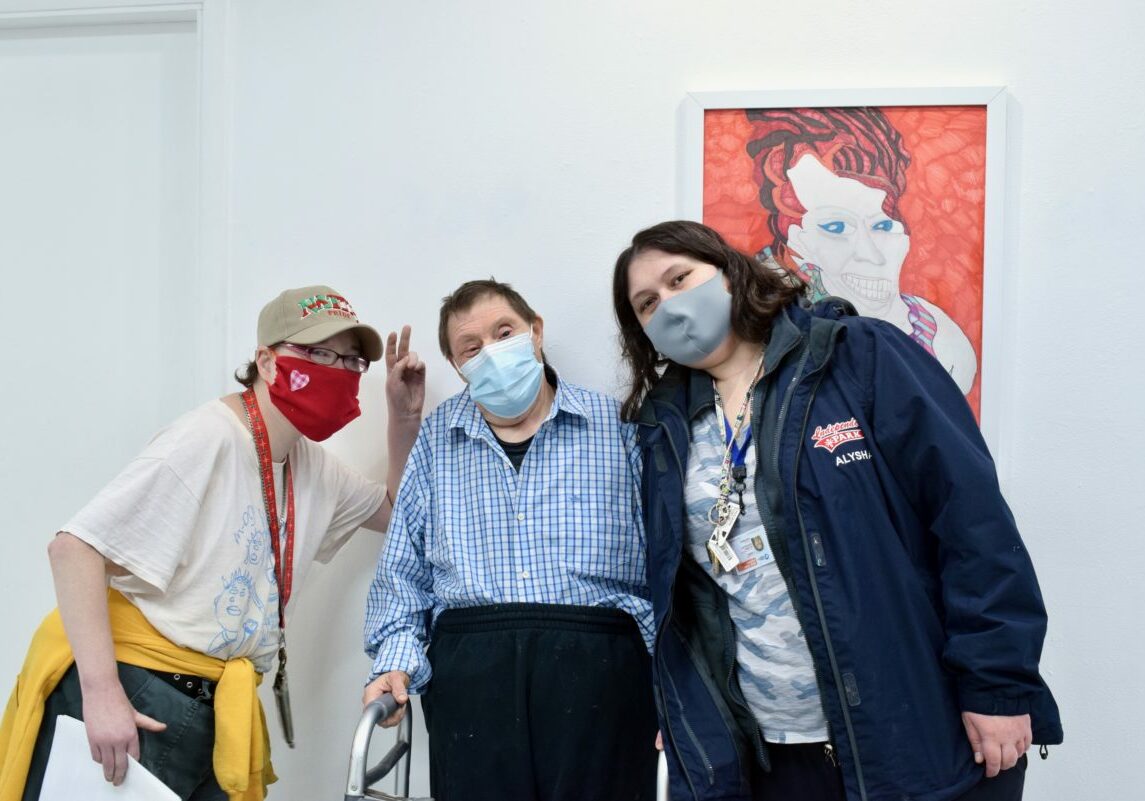 Artists Christina Zion, David Kruger, and Alysha Kostelny