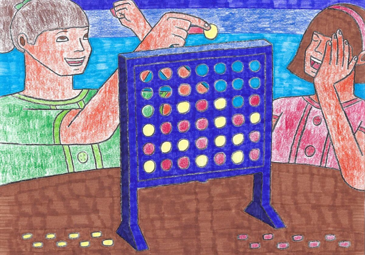 NW_Connect Four_2021_Marker and colored pencil on paper_8.5 x 11