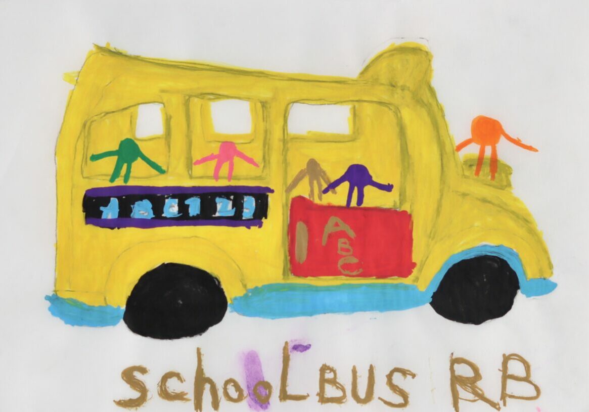 RB_School-Bus_2023_graphite-acrylic-marker-vellum_8.5x11.5